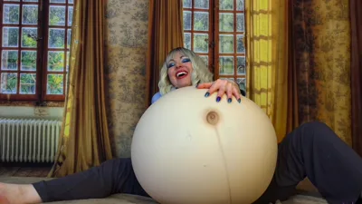 Kylee Nash's Buttons Pop as She Inflates Her Belly & Grows Fat