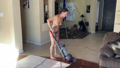 TheUnlimitedGroup Nake Wife Cleaning The Unprotected House with Their Hot Wife Skills