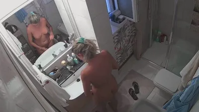 HiddenZone Pv36116 - Nudist beach vacation ends with a hot shower and upskirt spycam