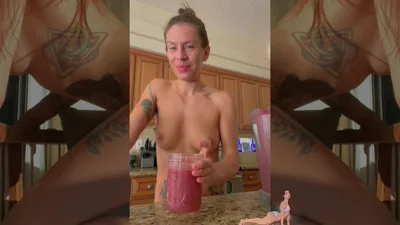 TheUnlimitedGroup's Kitchen Cooking Adventure: Topless Hotwife in Kitchen with Many Vids