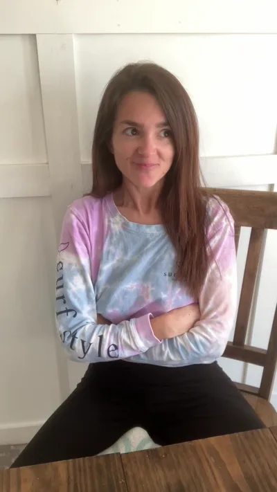 Watch therealemily34 strip down & beg for your cum in POV striptease
