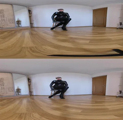 Mature_cunt's legs get wet in catsuit VR 3D VR experience