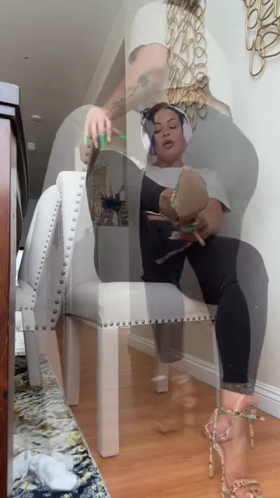 Watch Onlyfans' exclusive video of me getting my new heels on after gym class with my hot dominatrix.