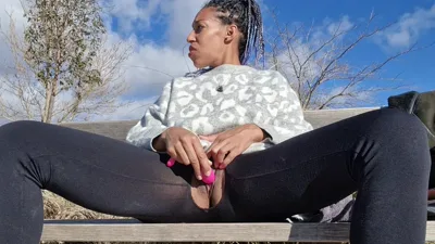GoldenLace has multiple orgasms in public while getting pounded hard in various positions
