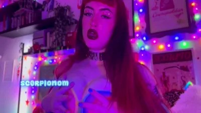 Ruby Sc0Rpionom dominates in exclusive solo video with her feet & tongue in mouth
