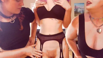 Tawney Hairy Pussy Worship: Three Girls Get Down and Dirty with a Hairybush