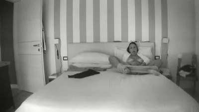 Hidden Zone spycam footage of bikini babe getting a surprise in the shower