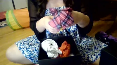AsianLovedoll tries on various pieces of lingerie & gets her feet licked