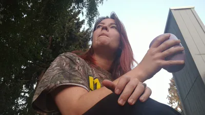 Tawney Yawns Outdoors in Morning Coffee with Morning Coffee Teasers
