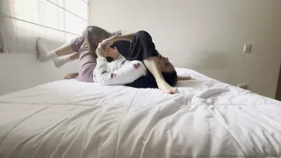 ScarlettandChanel dominates in pijama and culo with tickling and asssmothering