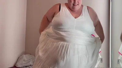 Lisalou Aka Lisaloussbbw's hot first time in white dress - onlyfans exclusive video