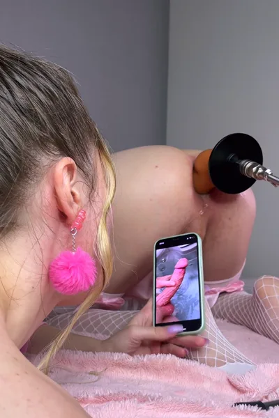 Pink Puff 2025, femdom pegging your ass while you're locked in chastity