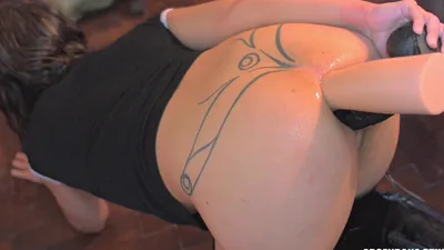 ArgenDana gets her tight ass fisted and stretched wide with massive toys