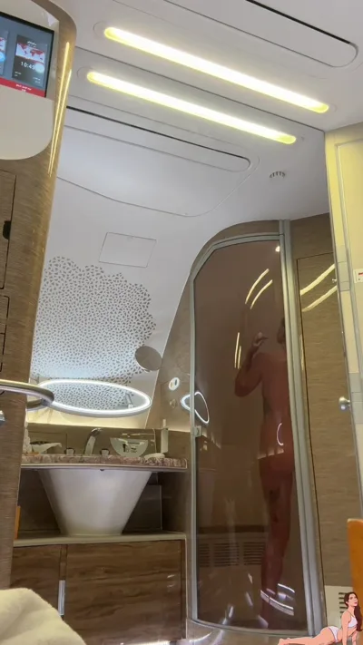 TheUnlimitedGroup enjoys a steamy shower in first class