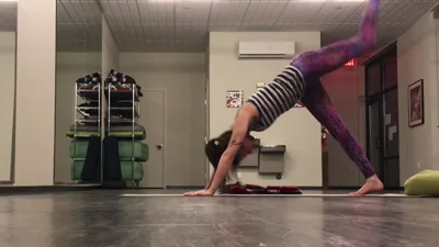 Brunette fitness babe TheUnlimitedGroup Yoga's solo adventure with multiple videos