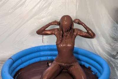 Katiecooper gets punished with a messy chocolate load