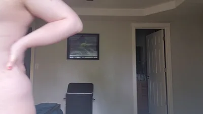 Tawney 9 Months Pregnant: Stretching and Voyeurizing in front of the camera