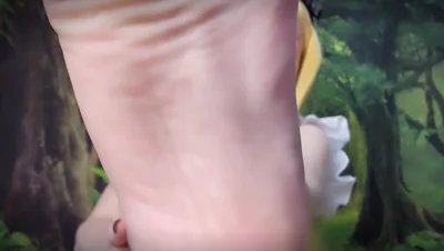 Ashley Bardot indulges in foot fetish rabbit hole action with her favorite solomasturbation toy