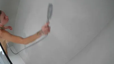 Bimba gets naked and shows off her body in the shower for Brandon's voyeuristic pleasure