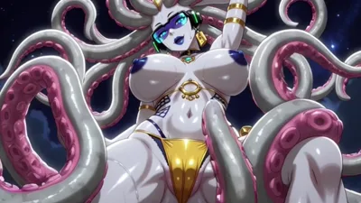 Sexy alien girlfriend Ai gets topless in a hot fantasy with many vids