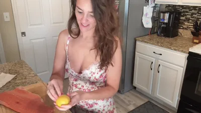 Horny therealemily34 Baked Salmon cooks up a feast with her sizzling skills in food & drinks