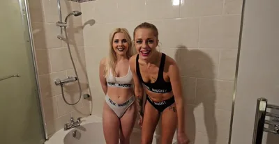 Emojizzman challenges Ellie and April in a tongue-in-cheek game of challenges & sploshing
