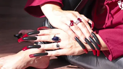 Lora Long nails Aka Loralongnails in exclusive Latex Leggings & Long Nails video Onlyfans can't resist!