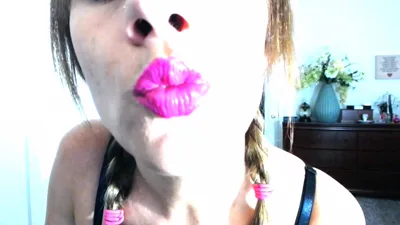Goddess Miss Jade Pouts & Licks Pink Lip in Her Fetish Fantasy