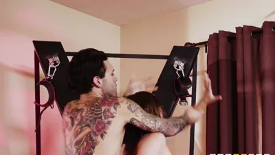 Krissy Lynn's big tits worship & rough anal training with sex toys