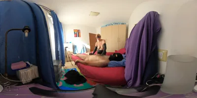 Mature cunt gets her nipples teased & fingers free in hot VR cum fetish video