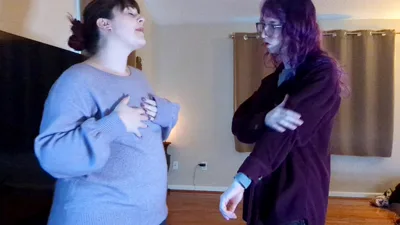 Tawney Two Girl Pregnant Tease and Touch for your viewing pleasure