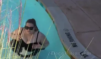 Hot Blonde Relaxes at the Pool & Gets Her Bigass Drilled DoggVisionXL