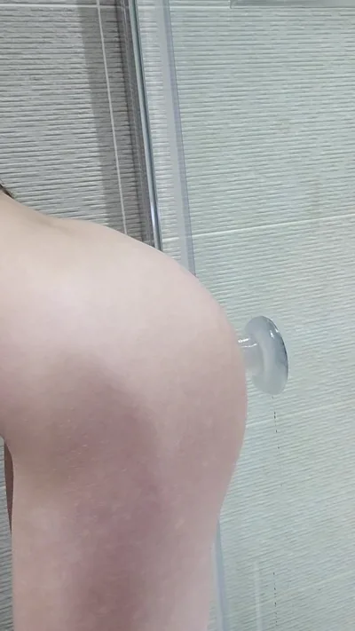 Charlotte Ro enjoys showering & sucking dildos in a solo show