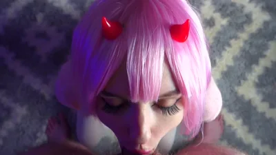 Sunako Kirishiki, the Russian cosplay babe, sucks and takes a cumshot on her face