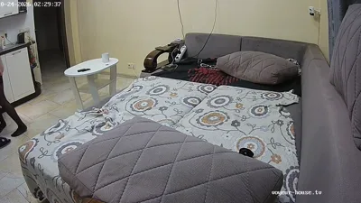 Cintia and Bender's kitchen blowjob & sex on the sofa - watch now!