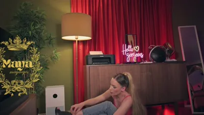 Mayaeyes strips and teases in a wild solo dance show with many videos